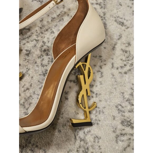 Saint Laurent Opyum YSL Logo Heels In Size 39.5 - Picture 4 of 10